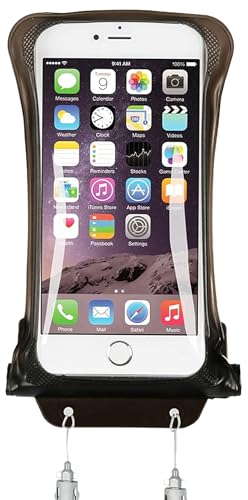 AquaVault Floating Waterproof Phone Pouch Case Universal for iPhone Android - color: Black