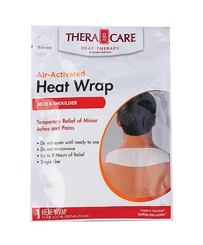Thera|Care Air-Activated Heat Wrap | Neck, Wrist, Shoulder | 3-Treatments |Deep, Penetrating Pain Relief (Pack of 2) - size: 3 Count (Pack of 2)