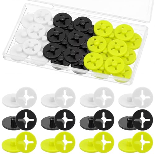 Wavwavw 12 Race Bib Clips Running Number Holder - color: Black, White, Green
