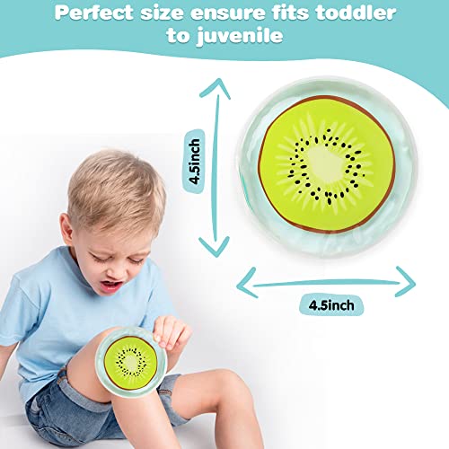 Hilph Kids Ice Packs for Boo Boos, 3 Fruit Ice Packs for Injuries Reusable