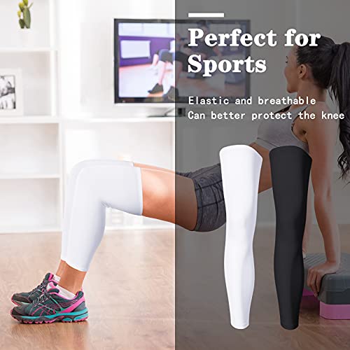 Skylety Compression Leg Sleeves Men Women - color: Black and White, size: XX-Large