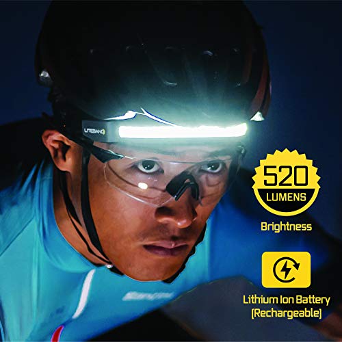 LITEBAND ACTIV Rechargeable LED Headlamp, 520 Lumens, 210° Wide Beam, Black - color: Night, size: 520 Lumen