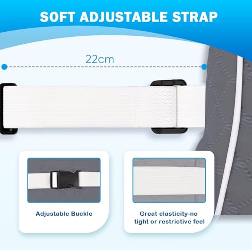 Knee Pillow with Soft Strap for Side Sleepers, Grid - Black - color: Grid - Black