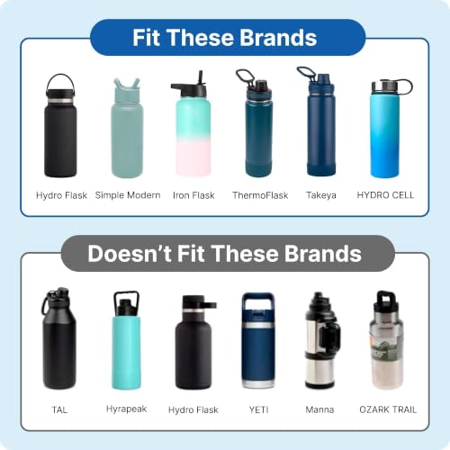 Straw Lid for Hydro Flask 12 16 18 20 32 40 64 oz Wide Mouth Water Bottle - color: Black 1 pack