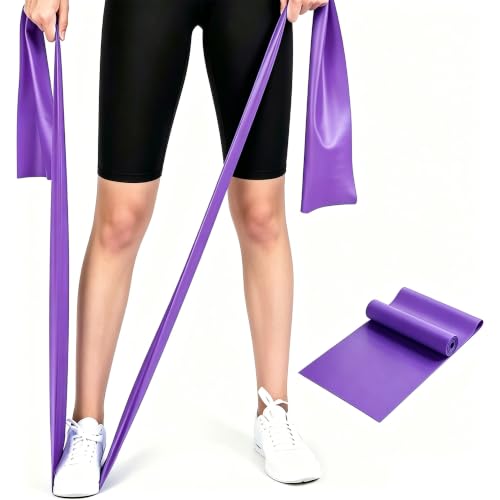 Long Resistance Bands for Working Out, Physical Therapy, Yoga & Pilates - color: Purple
