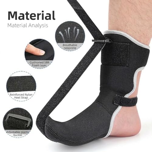 Plantar Fasciitis Night Splint for Women Men, Adjustable Day Night Foot Brace Sock for Sleeping, Achilles Tendonitis & Foot Drop Support, Soft Stretch for Plantar Fascia Heel Pain Relief