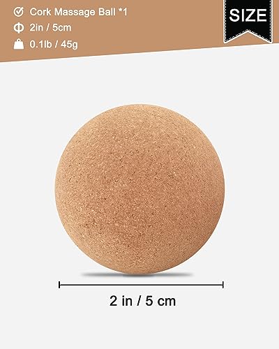 KITWILD Cork Massage Ball, 2 Inch - style: 1 Pack (2'')