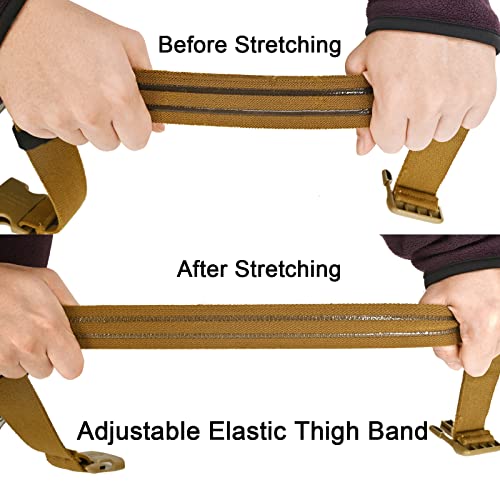 Tactical Leg Strap,Secure Non-Slip Elastic Thigh Strap with Quick-Release Buckle for Drop Leg Holster Platforms and Thigh Rig - color: Tan