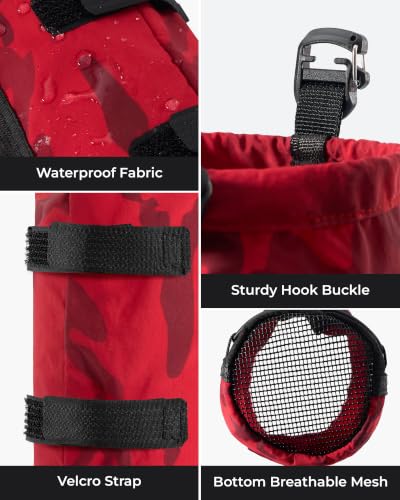 HowFly Water Bottle Holder for Backpack Molle Water Bottle Pouch Bag - color: Red Camo