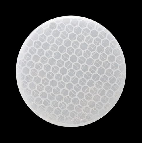 High Visibility Reflective Buttons, Silver, 2.25", Pack of 10 Pins
