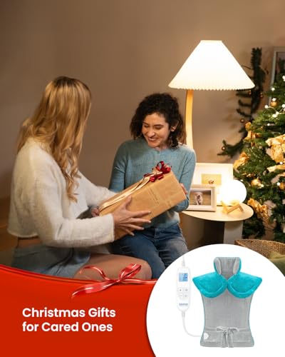 RENPHO Neck and Shoulder Heating Pad, Christmas Gift for Women Men - color: Gray Green, size: 24"x33"