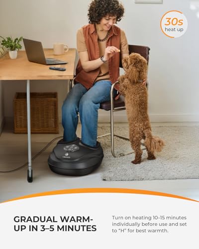 CooCoCo FSA Eligible Shiatsu Foot Massager with Heat and Remote - color: Inky