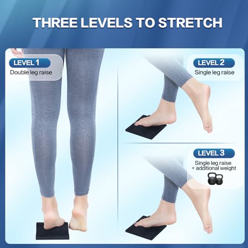 glitz Plantar Fasciitis Relief Stretcher Pad with Foot Roller – High-Density EVA, Non-Slip for Heel Pain, Achilles Tendonitis, Heel Spurs, Calf Tiredness, Lightweight for Home & Travel