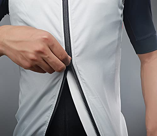 CATENA Men's Windbreaker Vest Windproof Sleeveless Jacket Visibility Safety Gilet Super-Light Coat Active - color: Grey-48, size: X-Small