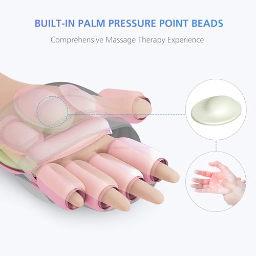 COMFIER 2026 FSA Wireless Hand Massager with Heat,3 Levels Compression & Heating, Rechargeable Hand Massager Machine for Carpal Tunnel, HSA Store Eligible Items, Gift for Men Women - color: White