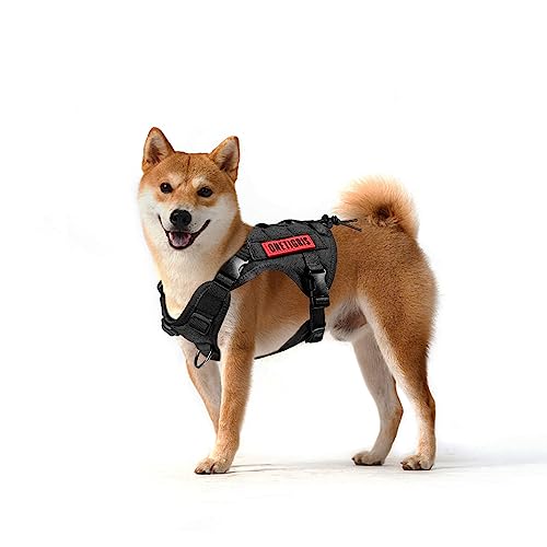 OneTigris Tactical Dog Harness with Handle No-Pull Adjustable for Small Dog - color: Black, size: X-Small
