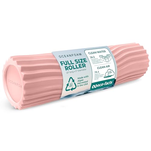 Oceanfoam Tidal Roller - Muscle Massage Foam Roller for Exercise (Blush) - color: Blush