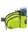 WATERFLY Fanny Pack Waist Bag: Waist Pack for Women Men with Water Bottle Holder Hiking Fanny Pack for Running Walking DogWalking Travel Cycling - color: Green