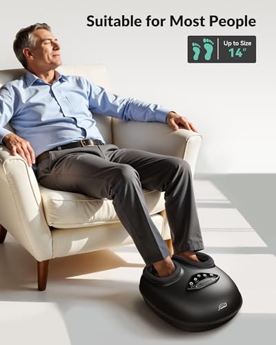 Snailax Shiatsu Foot Massager with Heat, Compression, Rolling, FSA Eligible - color: Dark Black