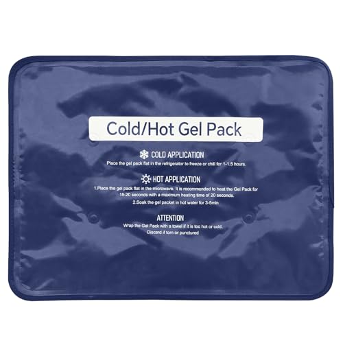 Reusable Gel Soft Flexible Ice Packs for Injuries, Large 11.81"x 15.75" Freezer Cold Pack for Knees, Back, Face, Cold Compress Therapy for Swelling, Bruises, Surgery Muscle Pain Relief