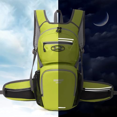 Hiking Daypack 15L Lightweight Waterproof Backpack - color: Lime