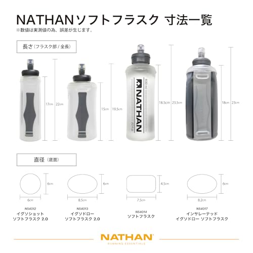 Nathan Insulated Soft Flask, Soft Flask Running Bottle, Hydration Insulated Water Bottle for Hiking, Walking, Exercise, Fits in Vests, 18oz - size: 15.95 Ounces