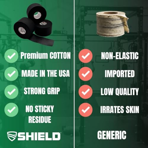 SHIELD Athletic Tape | USA's 250th Anniversary 8 Pack, 1.5 Inch by 10 Yards, Professional Trainer Rigid Wrap for Athletes - Made in the USA - Strong Hold, No Residue, Easy Tear Athletic Tape (Pink) - color: Pink