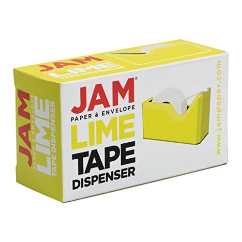 JAM PAPER Colorful Desk Tape Dispensers - Lime Green - Sold Individually - color: Lime Green, size: Pack of 1