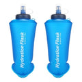 Foldable TPU Water Bottles – Leak-Proof Sports Flask for Running Cycling Hiking, Portable Collapsible Hydration Reservoir with Protective Cap(Blue)
