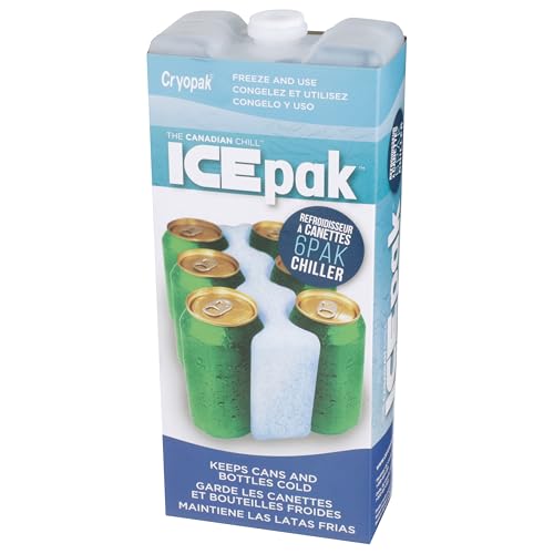 Cryopak ICEpak Hard Shell Reusable Ice Packs for Coolers and Lunch Box Use, Freezer Safe Gel Design, Professional Grade Cooling, Non-Toxic and BPA Free, Essential Travel Accessories - size: Medium (6 Pack)