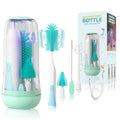 Portable Electric Bottle Brush Cleaner with Storage Box, 4-in-1 Kit - color: Green