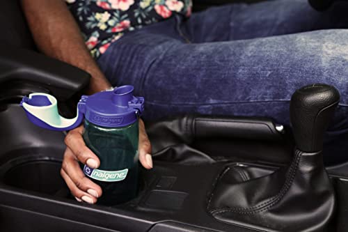 Nalgene 24 oz On The Fly Lock-Top Water Bottle, Slate Blue w/Glacial (Pack of 6) - color: Slate Blue with Glacial, size: 22 Ounces (Pack of 6)