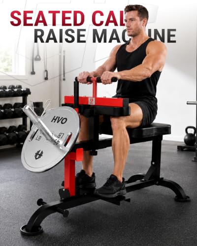 HVO Seated Calf Raise Machine,Dual Resistance System 660LBS - color: Red