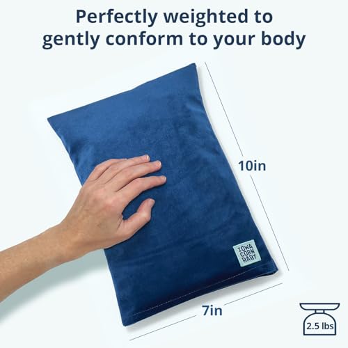 Microwave Heating Pad - Moist Heat Warm Compress for Back, Neck and Cramps - color: Blue Oasis