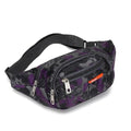 AIBEARTY Kids Fanny Pack Boys Small Camouflage Waist Pack Belt Waist Bag Pack Pouch with Adjustable Strap for Children Sport Running, Camping, Trip - color: B Purple(2 Layer)