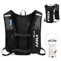 JEELAD Hydration Backpack Lightweight Vest for Hiking Trail Running Gear Cycling Marathon for Women Men - color: A - Black (7L) - with 1.5L PEVA Water Bladder