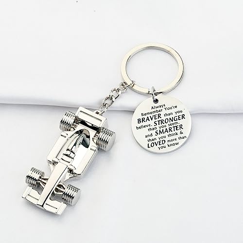 BNQL Racing Car Keychain Race Car Driver Gifts Racing Key Chain Car Racing Gifts for Race Car Lovers Car Model Keychain (Racing Car Keychain)