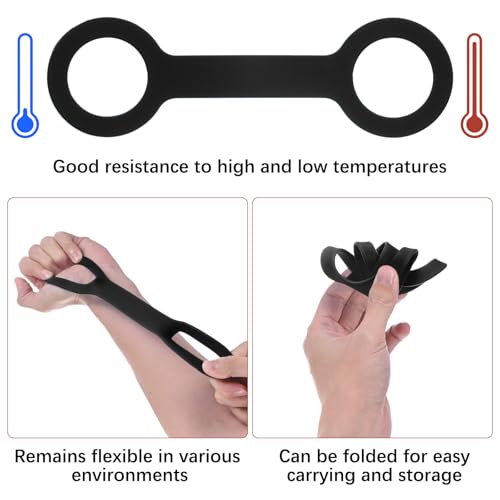 Water Bottle Handle Carrier Strap [2PCS] - Makes Any Cup Handheld Use for Running & Bike & Hiking & Gym - color: Black