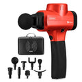 Lifepro Sonic Massage Gun Percussion Muscle Massager, 8 Heads & 5 Speeds - color: Red, size: Standard