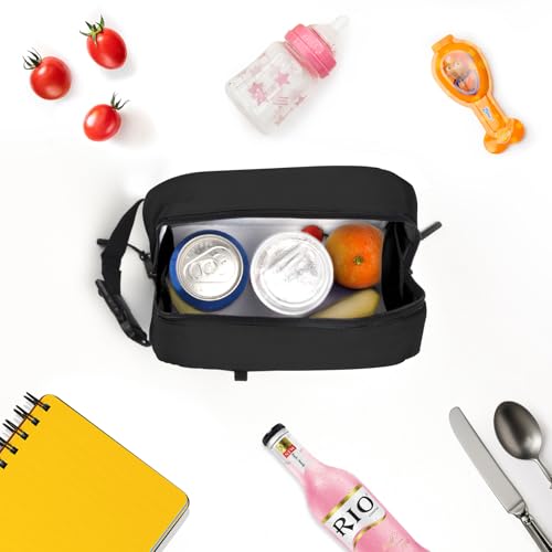 Cerbonny Small Cooler Bag,Freezable Lunch Bag,Built-in ice pack - color: Black - Snack