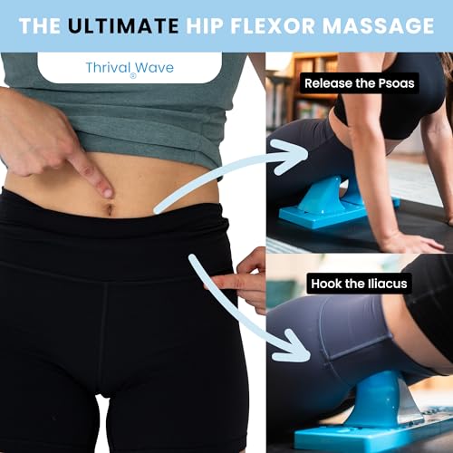 Thrival Wave, Adjustable Psoas Muscle Release Tool, Patented, Blue - color: Blue, size: Thrival Wave