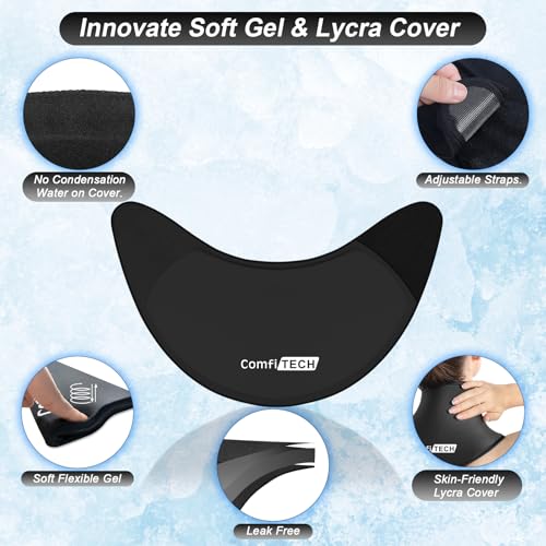 ComfiTECH Neck Ice Pack Wrap Gel, Cooling Pad for Cervical and Shoulder, Large, 1 Pack - size: Large