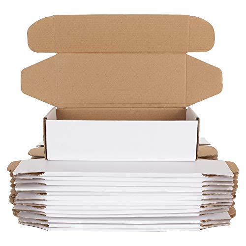 20PACK Trading Card Storage Box, 500Count, White, Cardboard, Baseball, Football, Basketball, Hockey