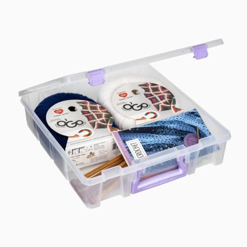 ArtBin Essentials 12 x 12 One-Compartment Craft Box, Clear - color: Purple