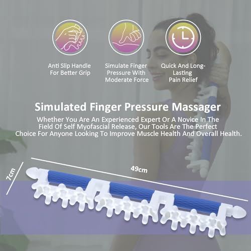 Strict Fascia Massage Tool Large Myofascial Release Blaster Tools for Tighten Skin Lymphatic Drainage Trigger Point Deep Tissue Shoulder, Back，Psoas,Thighs, Butt & Full Body (Blue) - color: Blue, size: Large