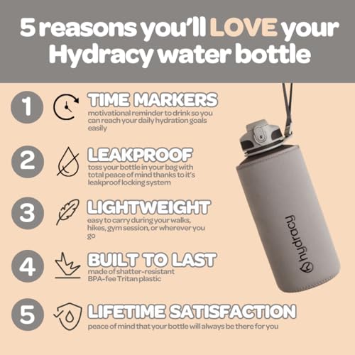 Hydracy 2L Large Water Bottle, Shatterproof, BPA Free Tritan Plastic, Leakproof, Zero Condensation, With Detachable Carry Strap, Spillproof Lid, Convenient Silicon Spout, Ideal for Gym, Yoga - color: Silver Grey, size: 64 oz