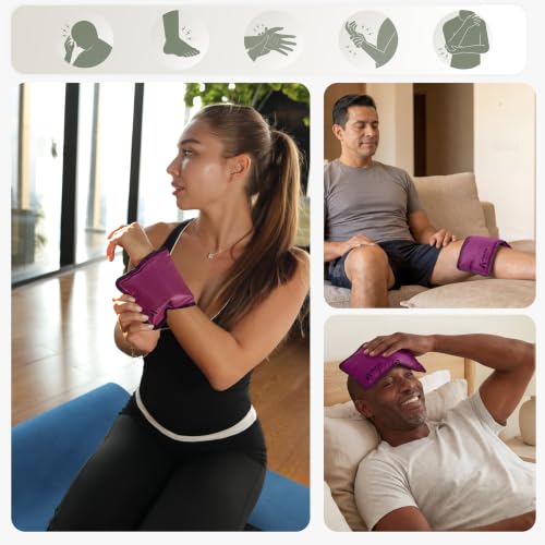 Flexible Hot and Cold Gel Pack Small 5" x 10", 2 Pack - size: Small (2 pack), style: Purple