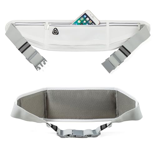 Running Belt Slim Fanny Pack Jogging Pouch Phone Holder Waist Pack - White - color: T White