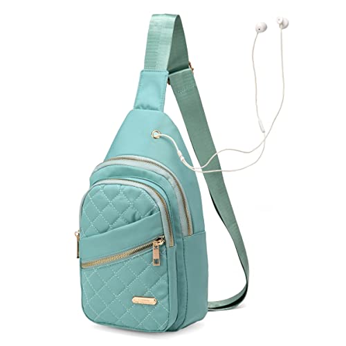 AOSTIHOT Crossbody Sling Bag Small Sling Backpack for Women, Chest Daypack Crossbody Shoulder for Travel Sport Running Hiking Green - color: Green