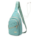 AOSTIHOT Crossbody Sling Bag Small Sling Backpack for Women, Chest Daypack Crossbody Shoulder for Travel Sport Running Hiking Green - color: Green